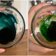 Left: Blue Heinz ketchup. Right: Green Heinz ketchup